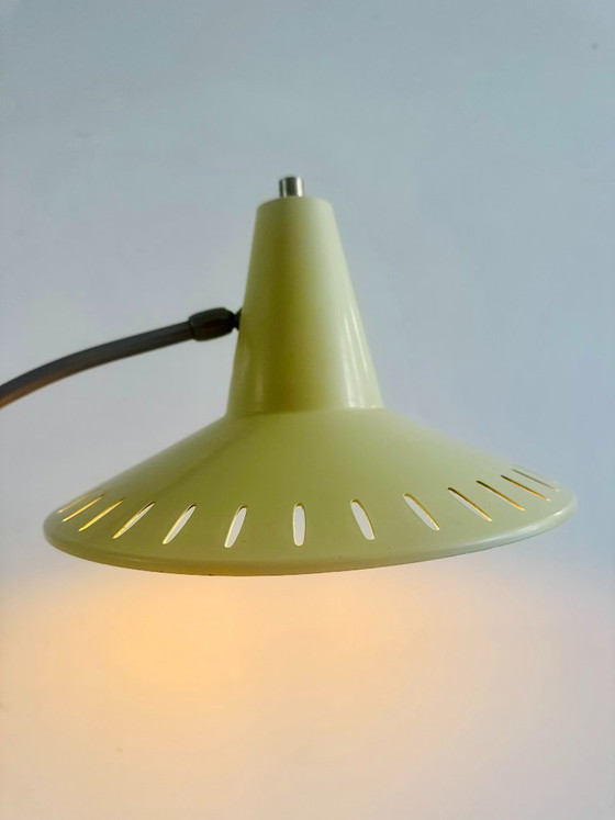 Perforated saucer-shaped table lamp by ANVIA Nederland, the Netherlands, 1950s, Aluminium, mint (photo 6 of 7)