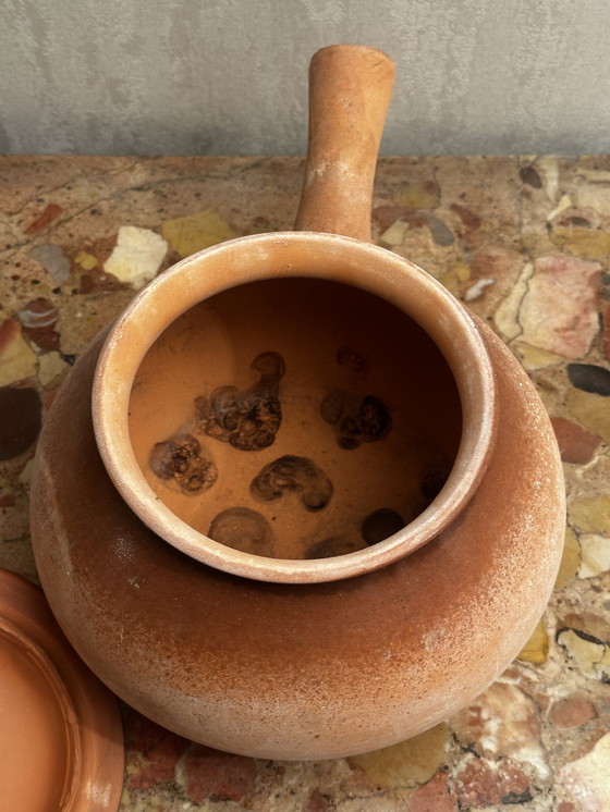 Image 1 of Poêlon vintage en terre cuite 