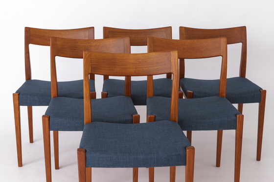 Image 1 of Set of 4 Yngve Ekström Kontiki Chairs | 1960s Swedish Teak | Hugo Troeds | Mid-Century Modern Dining Chairs