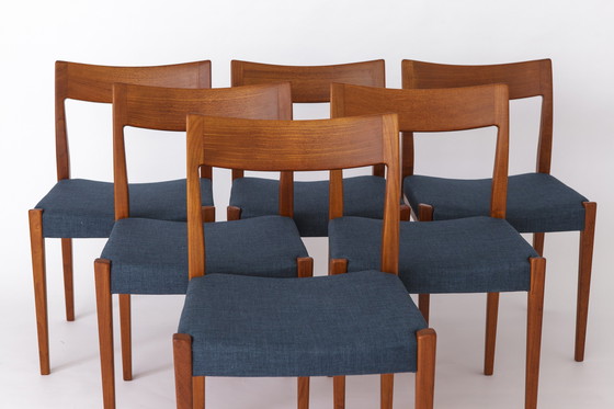 Image 1 of Satz von 4 Yngve Ekström Kontiki Stühlen | 1960er Jahre Schwedisches Teakholz | Hugo Troeds | Mid-Century Modern Esszimmerstühle