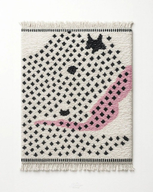 Decorated Moroccan handmade carpet 260cmx160cm