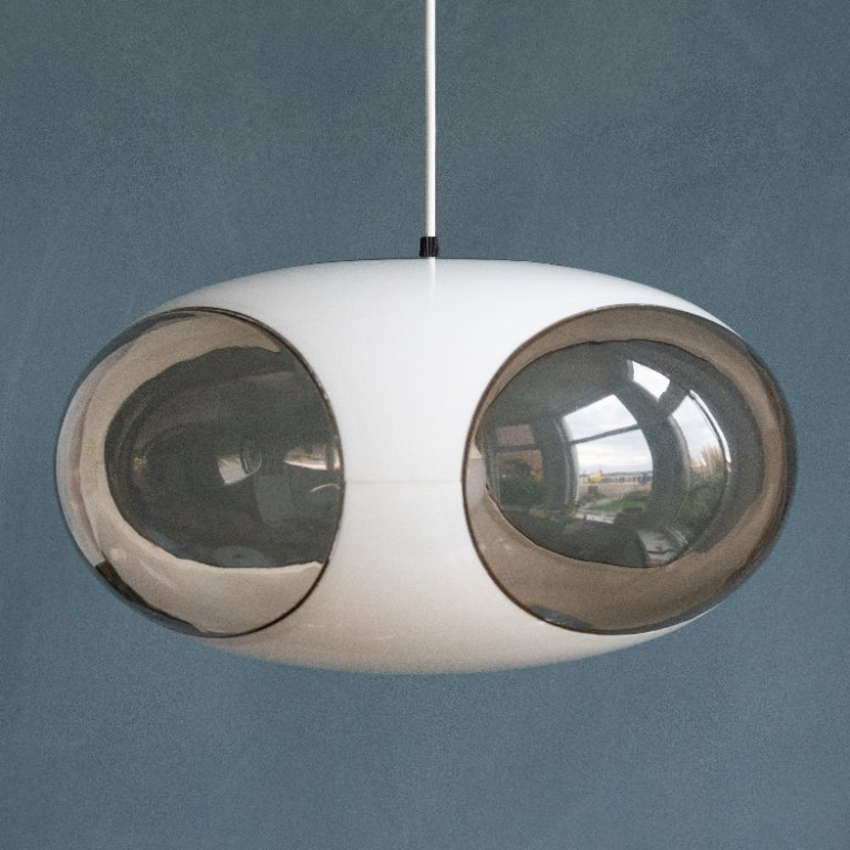 Large White Massive Bug Eye Pendant Lamp | €450 | Whoppah