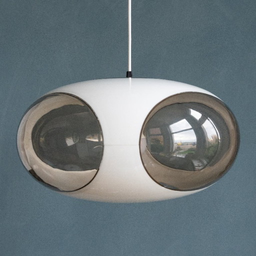 Large White Massive Bug Eye Pendant Lamp