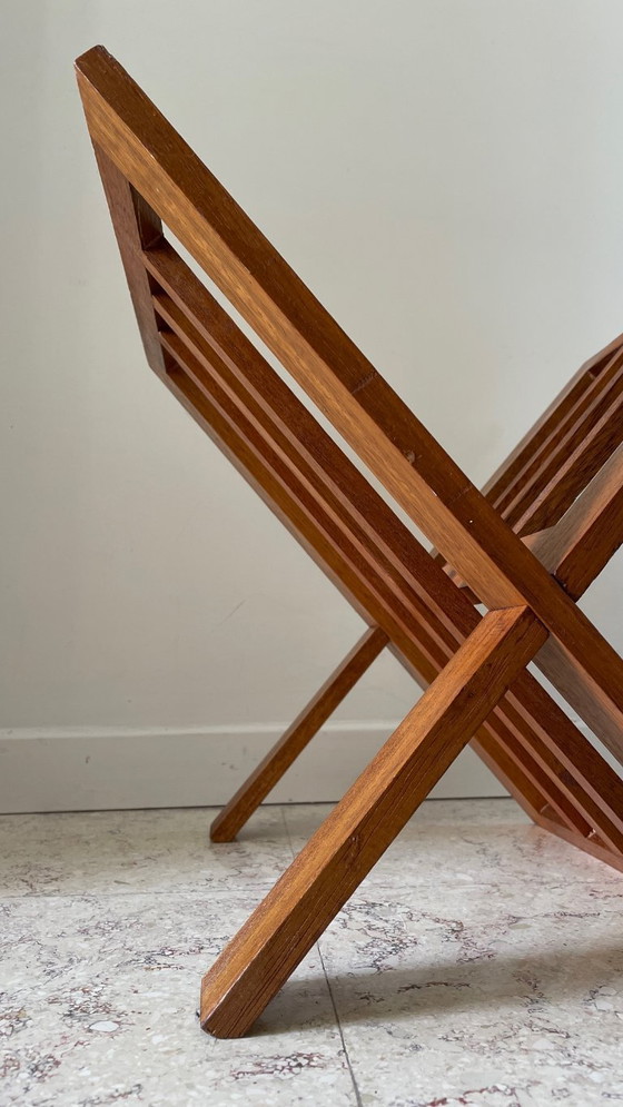 Image 1 of Vintage Geometric Magazine Rack