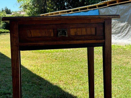 Petite Table d'appoint Art Nouveau avec Tiroir, années 1890 – Tables d'appoint, Bois (photo 6 of 8)