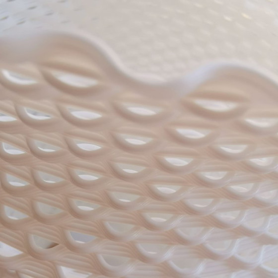 Image 1 of Lampe de table au design moderne imprimé en 3D – Lumière d'ambiance en biopolymère – 29 cm – (Sans fil ou avec fil)