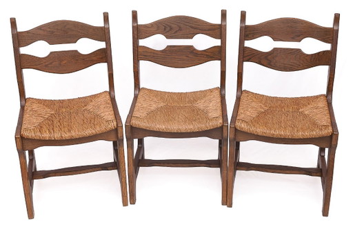 Set di 6 sedie di Guillerme e Chamberron – eetkamerstoelen, Wood, Vintage (photo 2 of 10)