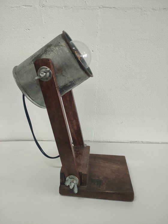 Image 1 of Retro tafellamp nachtkastlampje bliklamp