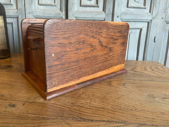 Image 1 of Archive Box Roller shutter cabinet art deco 1930 French