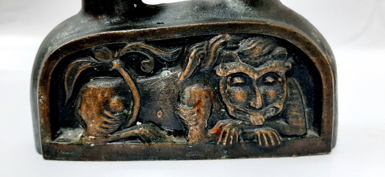 Image 1 of Portacandele doppio in ghisa d'epoca