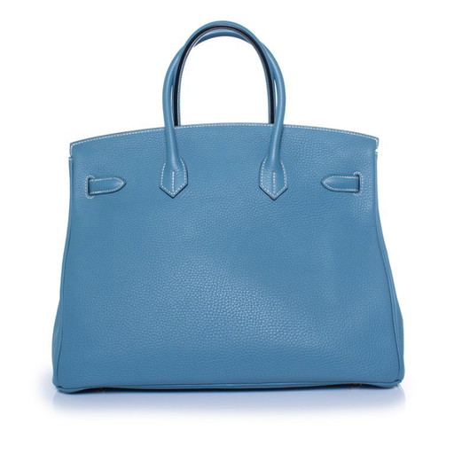 Bolso Birkin 35 de Hermes en piel Togo, modelo Blue Jean. – Hermès, top handle tassen, Calfskin (photo 2 of 10)