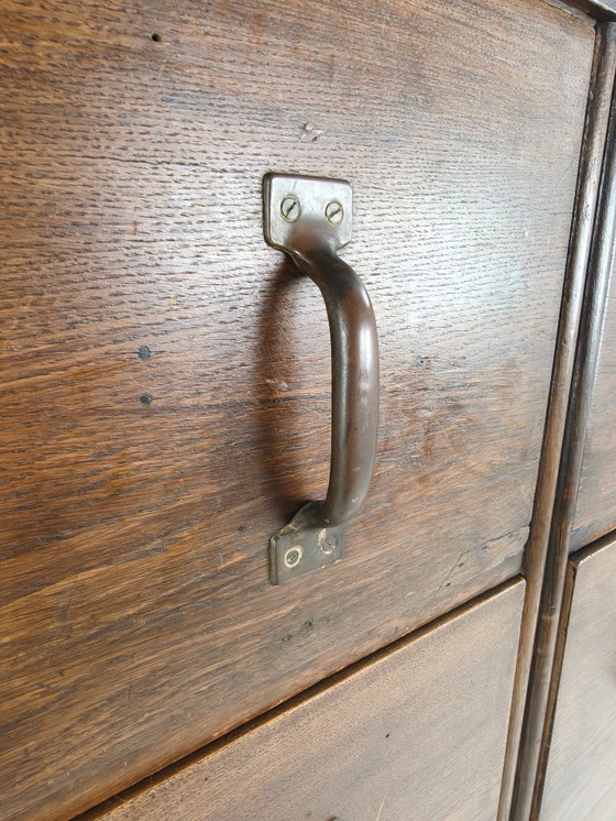 Image 1 of Mobiletto portadocumenti doppio in rovere massello – olandese, 1920-1940