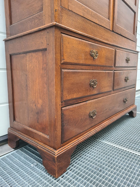 18th century, English sideboard cabinet. Antique cabinet, Wood, Brown (photo 7 of 15)