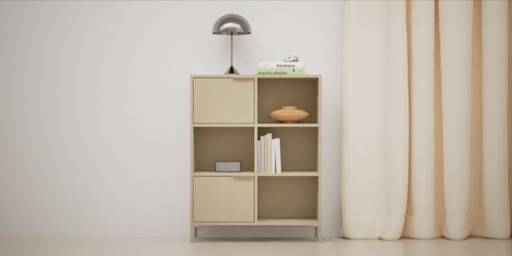 Tylko dressoir in katoenbeige met deuren