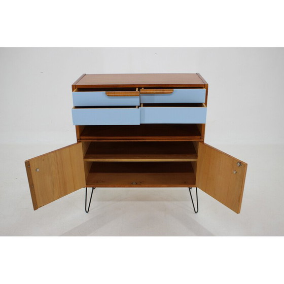 Image 1 of Vintage cabinet in wood and iron, Czechoslovakia 1960s