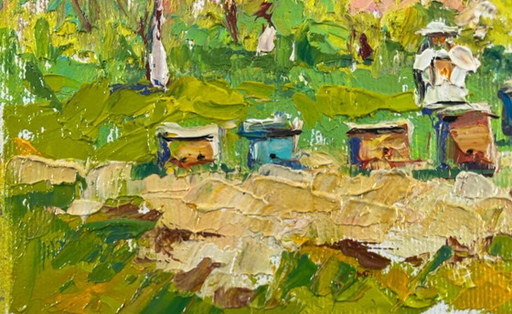 Image 1 of Original Oil Painting Colorful Nature Landscape Breath of spring