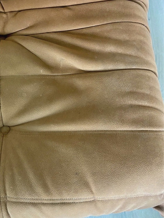 Image 1 of Ligne Roset Togo 3-seater sofa – orange-brown suede – iconic design