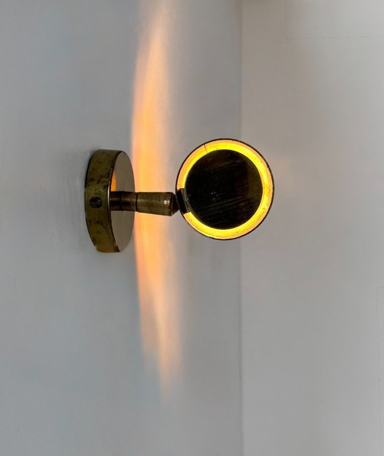 Image 1 of Lampada da parete vintage regolabile in ottone, Francia, 1950