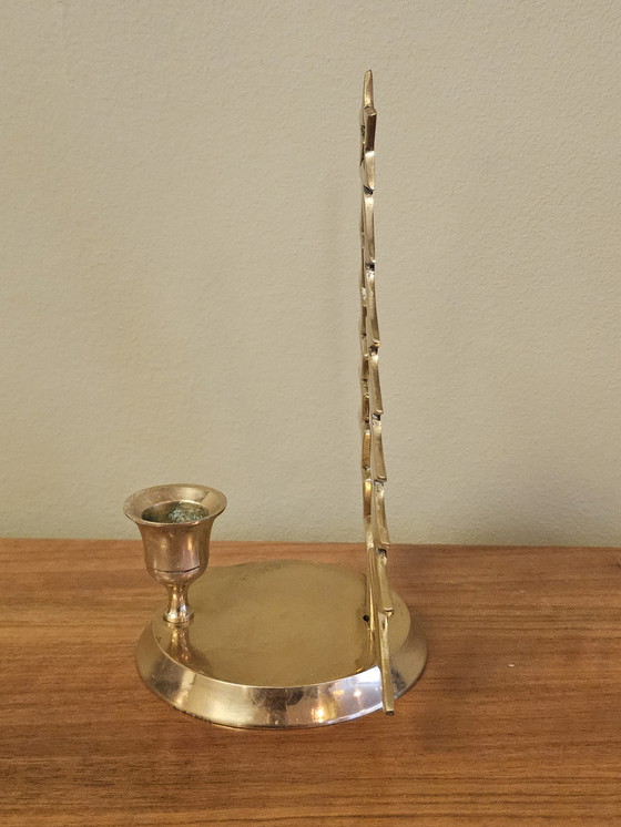 Image 1 of Portacandele ad albero di Natale vintage in ottone