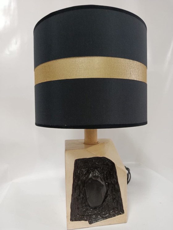 Image 1 of Modern Black & Gold Table Lamp – Elegant Statement Piece