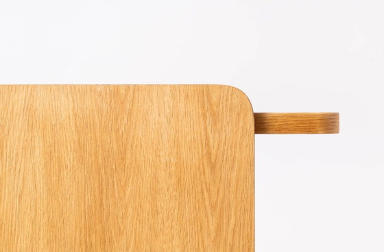 Image 1 of Postmodern Desk, Writing Table by Bohumil Landsman, Oak Veneer, 1970s