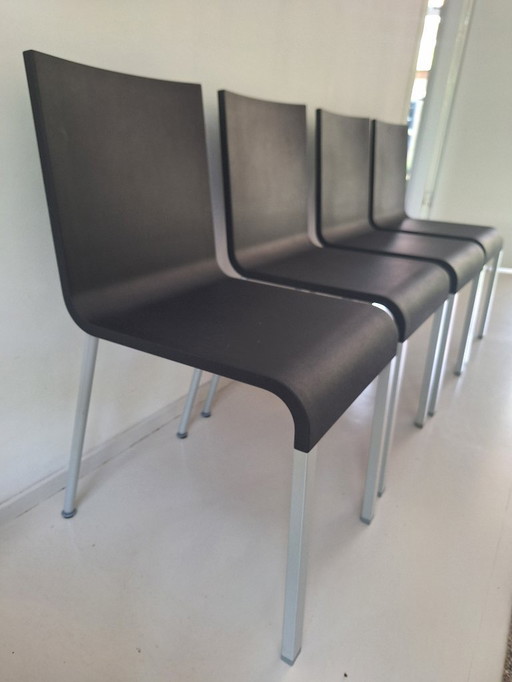 4x Vitra eetkamerstoelen Maarten van Severen