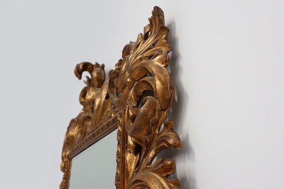 Image 1 of Large 20th-century Italian Baroque-style wall mirror, richly decorated