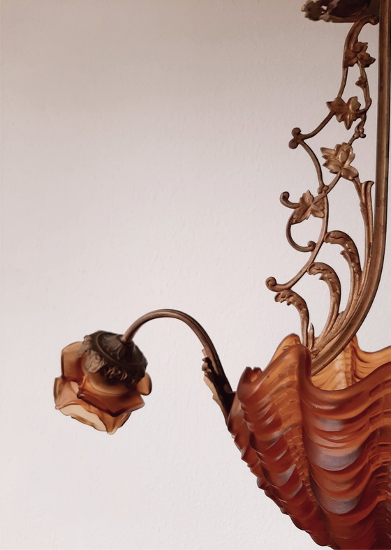 Image 1 of lustre art nouveau | lustre ancien | lampe art nouveau