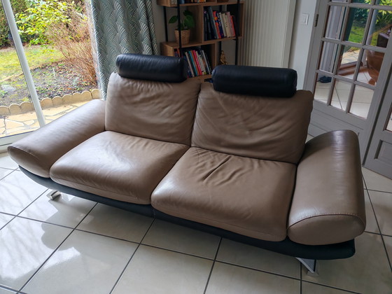 Image 1 of Sofá de cuero de 3 plazas