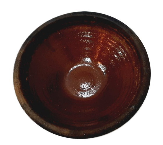 Image 1 of Vintage Rustic Ceramic Bowl, Brown