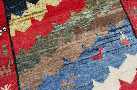 Image 1 of Original Persian carpet Gabbeh Ghashghai Oriental carpet 198 cm x 113 cm Old Natural