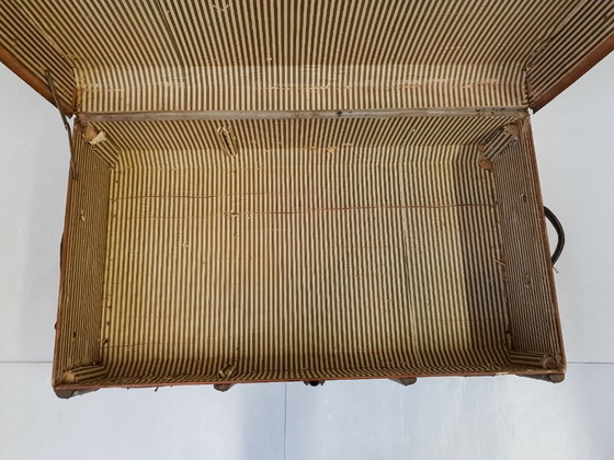 Image 1 of Grote kofferbak van 90 cm x 54 cm, vintage uit de jaren 1920-1930