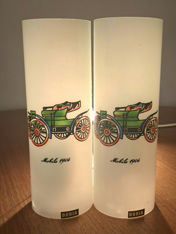 Image 1 of 🟡 Rare DORIA Wall Lamp Pair – Vintage Glass Lights “Mobile 1904” – 1960s/70s