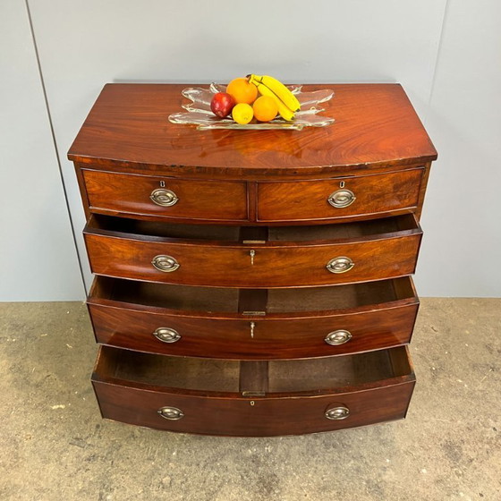 Image 1 of Antique chest of drawers, mahogany, England, 19th century