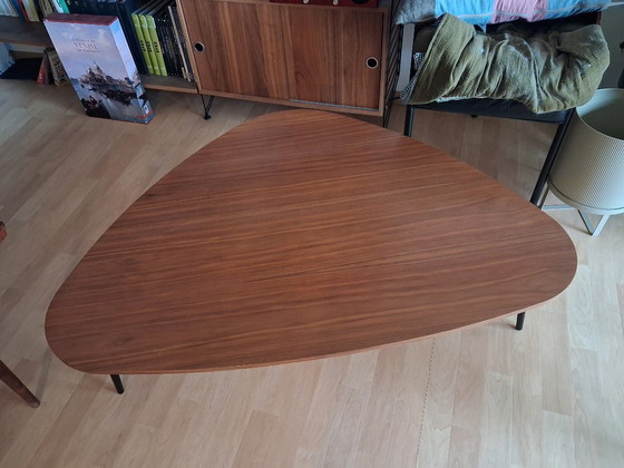 Image 1 of Tripod walnut coffee table