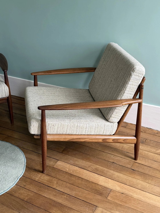 Poltrona scandinava vintage in teak – Poltrone, Wool, Scandinavian (photo 4 of 9)