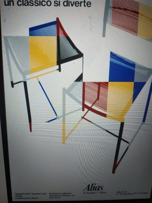 Rare 'Spaghetti' stool/footstool by Giandomenico Belotti for Alias