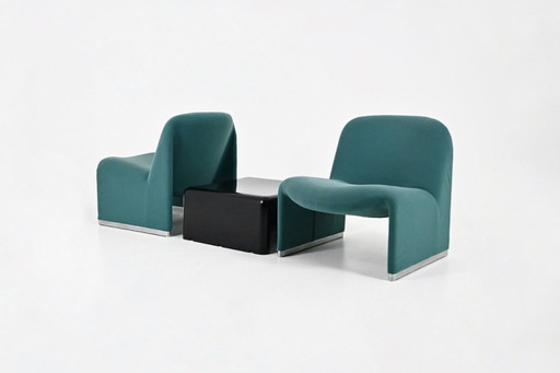 Sillas y mesa Alky de Giancarlo Piretti para Anonima Castelli, años 70. Juego de 3