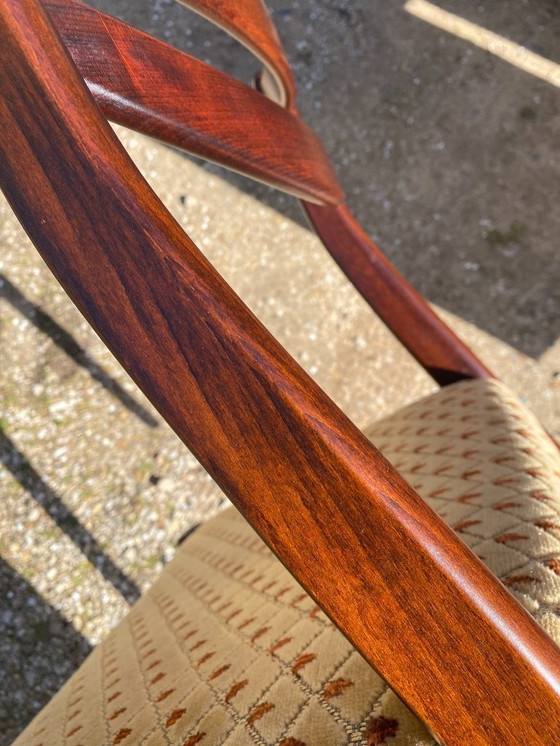 Image 1 of Set van 6 vintage Scandinavische stoelen uit de jaren 50 in palissanderhout.