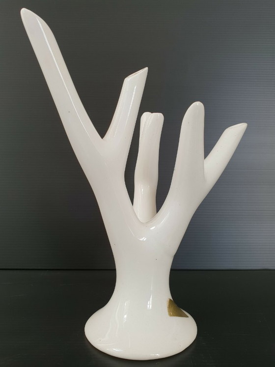 Image 1 of Ceramic Tree Branch Vase, 1960s-1970s Vintage 60s-70s Space Age Pop
