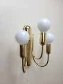 Vintage brass Hollywood Regency style wall lamps by Sölken Leuchten