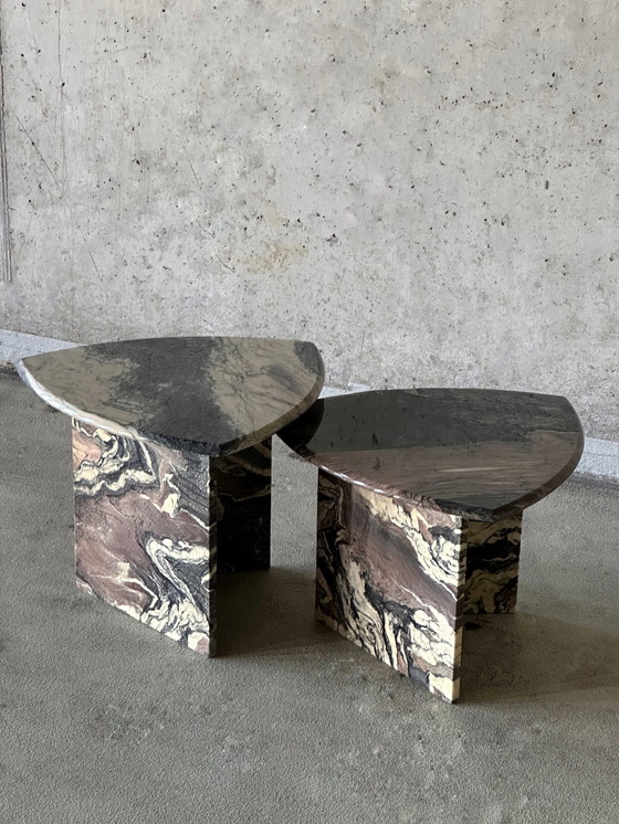 Image 1 of Vintage marble mimi set / coffee tables