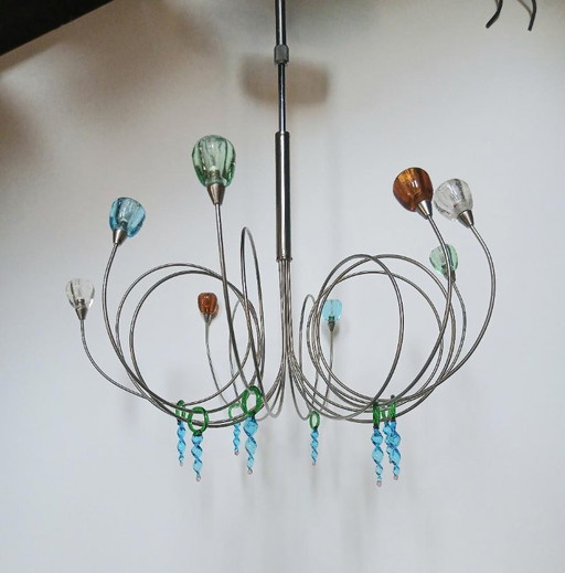 Harco Style Loor Strawberry Multicolor Glass Ceiling Chandelier – kroonluchters, Metal