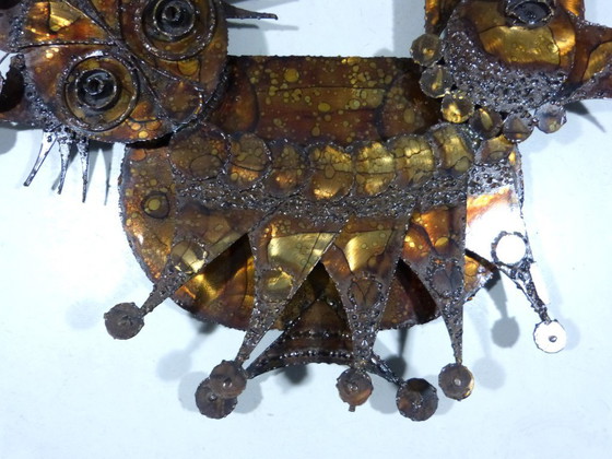 Image 1 of Grande scultura brutalista in ferro da parete di Henrik Horst