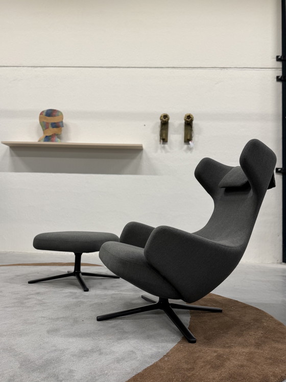Image 1 of Vitra Grand Repos con poggiapiedi grigio melange