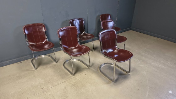 Image 1 of Vintage dining chairs by Cidue set of 6, 1970s
