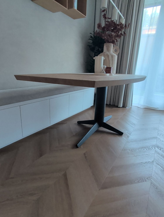 Table du sud table with 3 dining chairs As good as new – Dining set, Textile, Metal (photo 4 of 5)