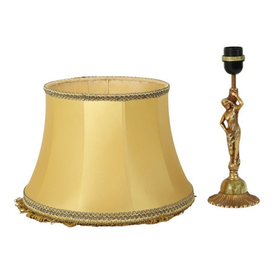 Image 1 of Lámpara de mesa Figura femenina Latón Ónix Mármol