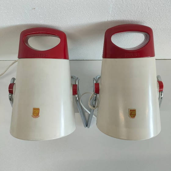 Philips Infraphil Kl7500 Jahre '46-'65, Tischlampen, Metall, Kunststoff, Creme, Vintage (Foto 11 von 15)