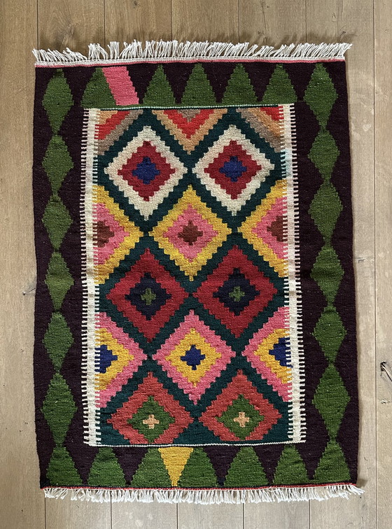 Image 1 of Autentico tappeto persiano tessuto a mano, nuovo, 96x61 cm